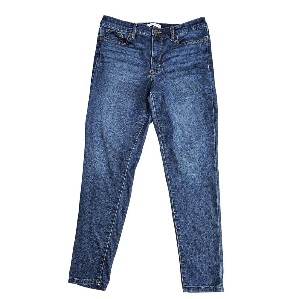 Nine West Jeans Womens 12P Blue Super Skinny Stretch‎ Denim Mid Rise Petite